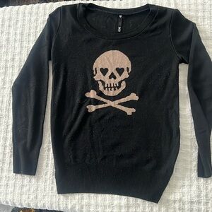 Love Culture Black Skull Sweater